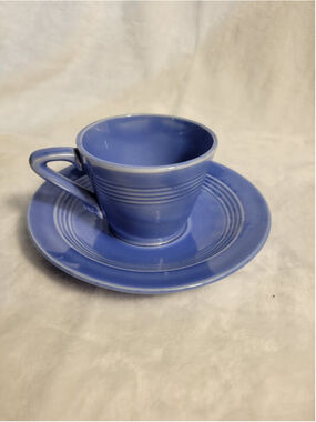Homer Laughlin Harlequin Mauve Demitasse Cup & Saucer HLC Vintage USA